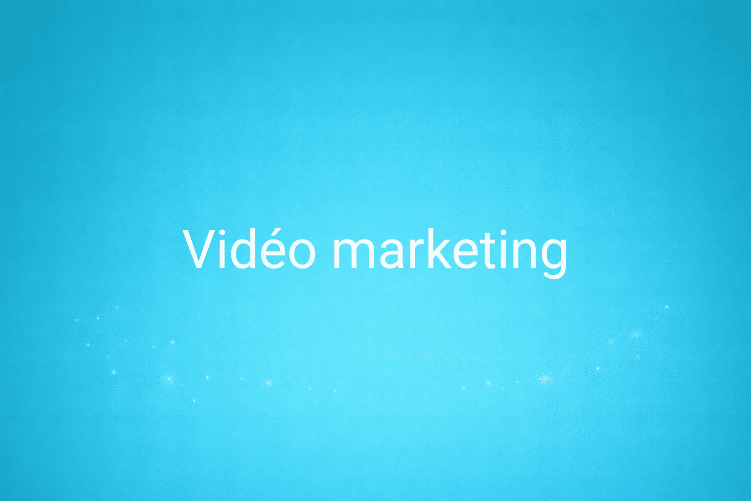 Illustration minimaliste sur fond bleu avec texte "Vidéo marketing", définition liée à la catégorie Marketing de contenus du glossaire marketing de M-Twice