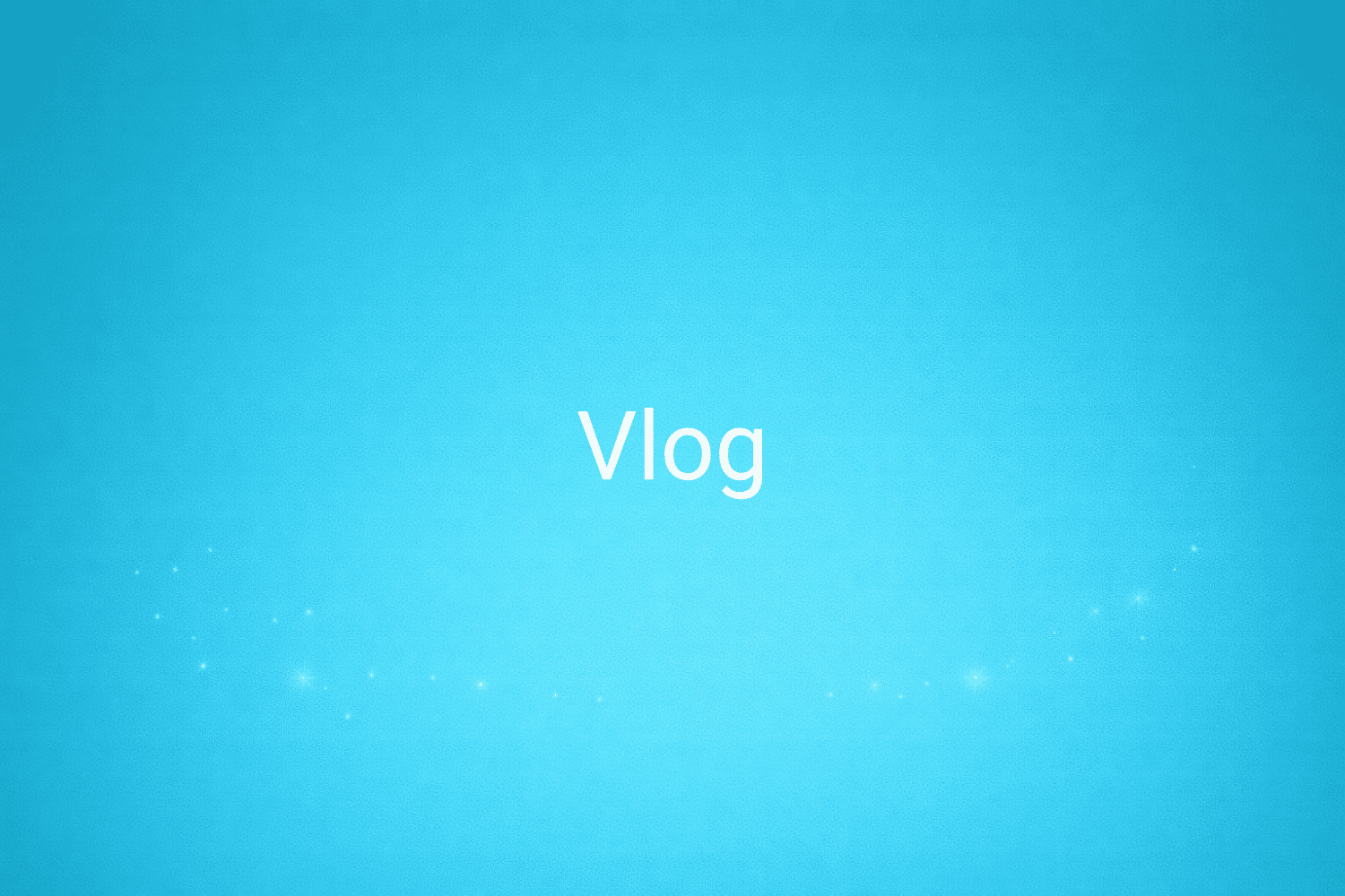 Illustration minimaliste sur fond bleu avec texte "Vlog", définition liée à la catégorie Marketing de contenus du glossaire marketing de M-Twice