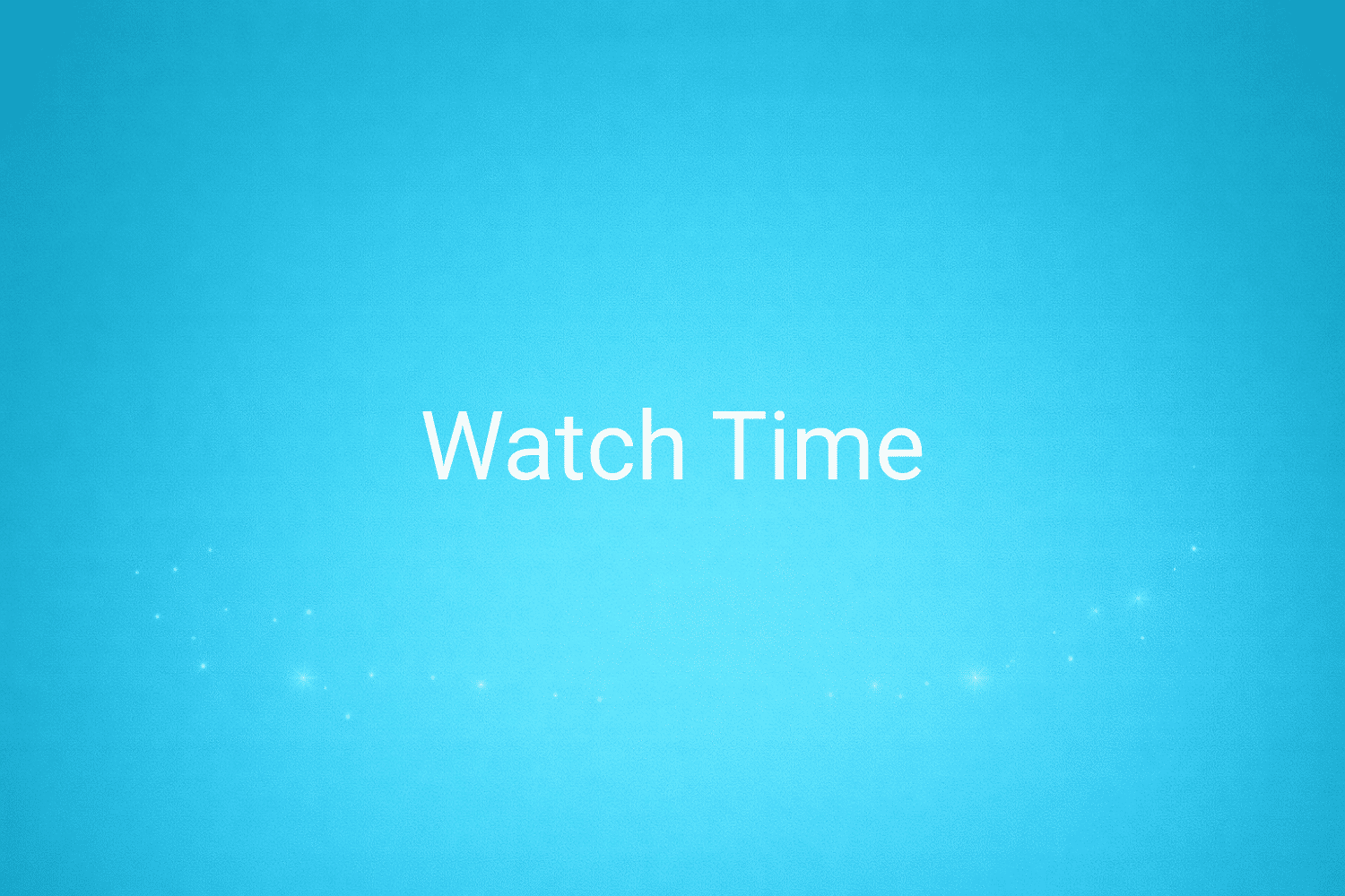 Illustration minimaliste sur fond bleu avec texte "Watch Time", définition liée à la catégorie Stratégie Marketing du glossaire marketing de M-Twice