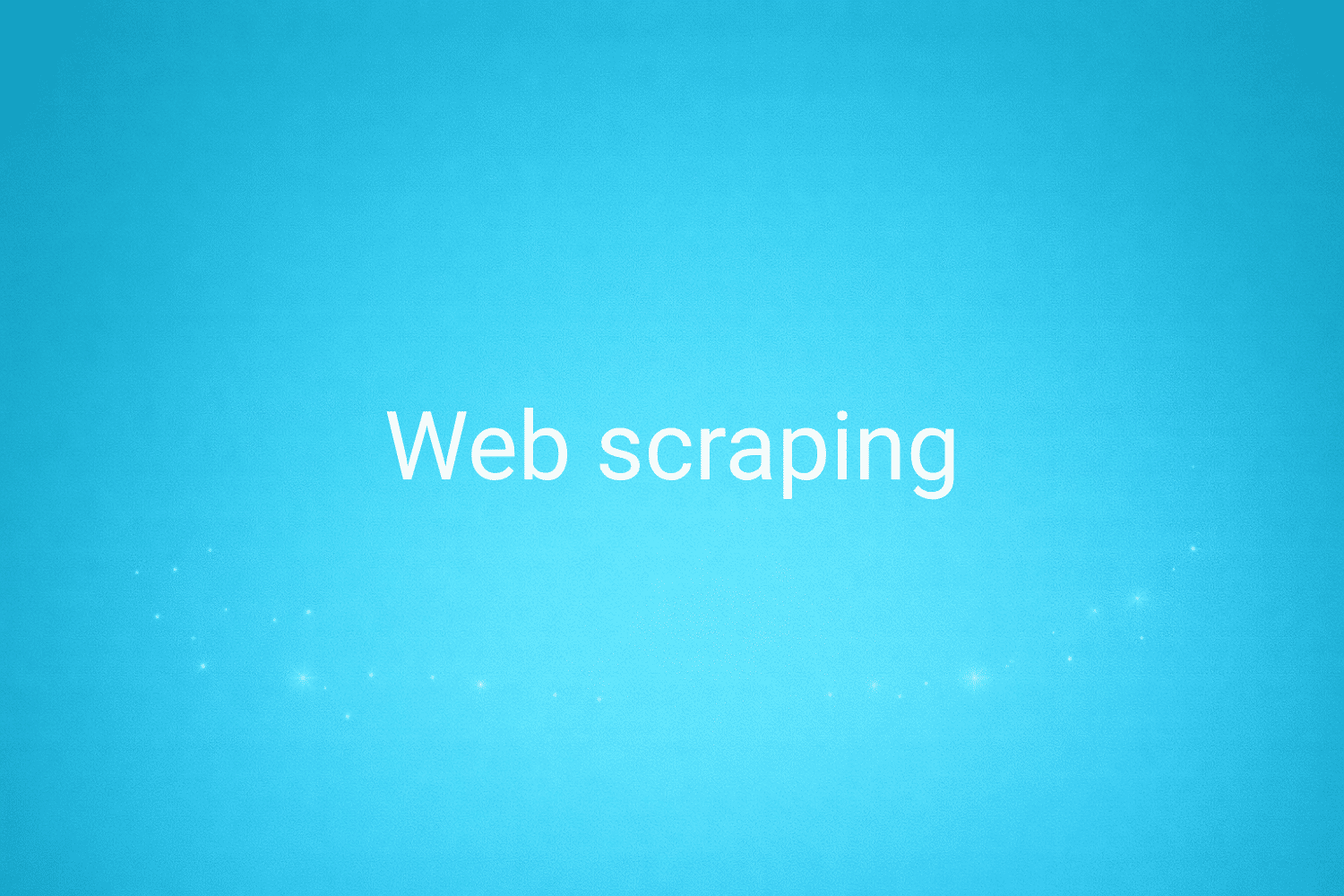 Illustration minimaliste sur fond bleu avec texte "Web scraping", définition liée à la catégorie e-commerce du glossaire marketing de M-Twice