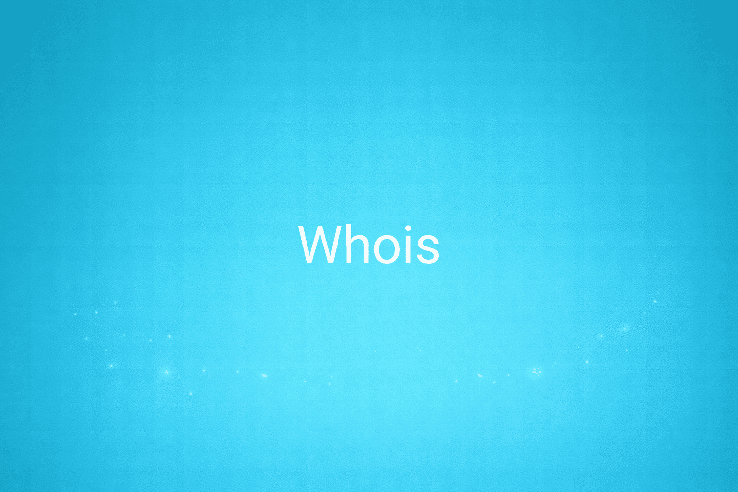 Illustration minimaliste sur fond bleu avec texte "Whois", définition liée à la catégorie e-commerce du glossaire marketing de M-Twice