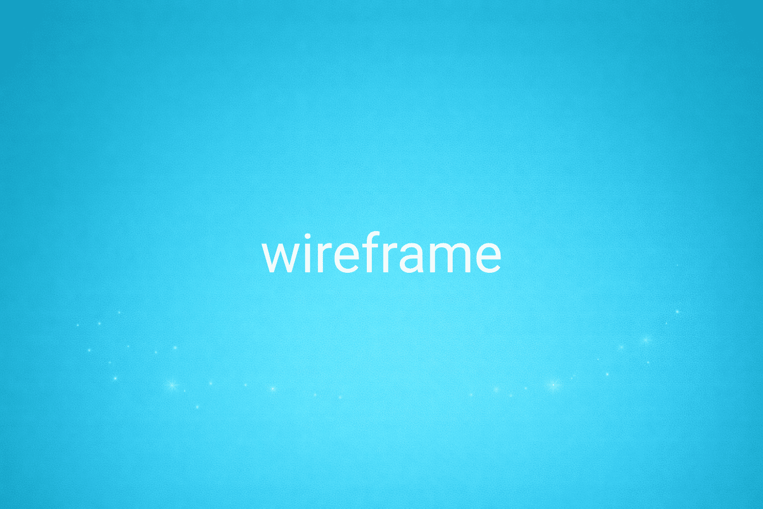 Illustration minimaliste sur fond bleu avec texte "wireframe", définition liée à la catégorie Marketing de contenus du glossaire marketing de M-Twice