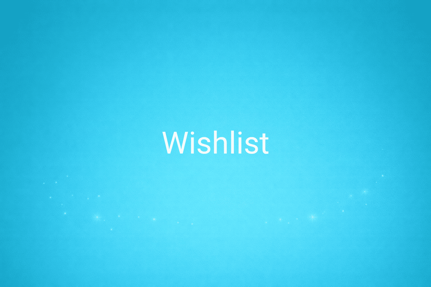 Illustration minimaliste sur fond bleu avec texte "Wishlist", définition liée à la catégorie Stratégie Marketing du glossaire marketing de M-Twice
