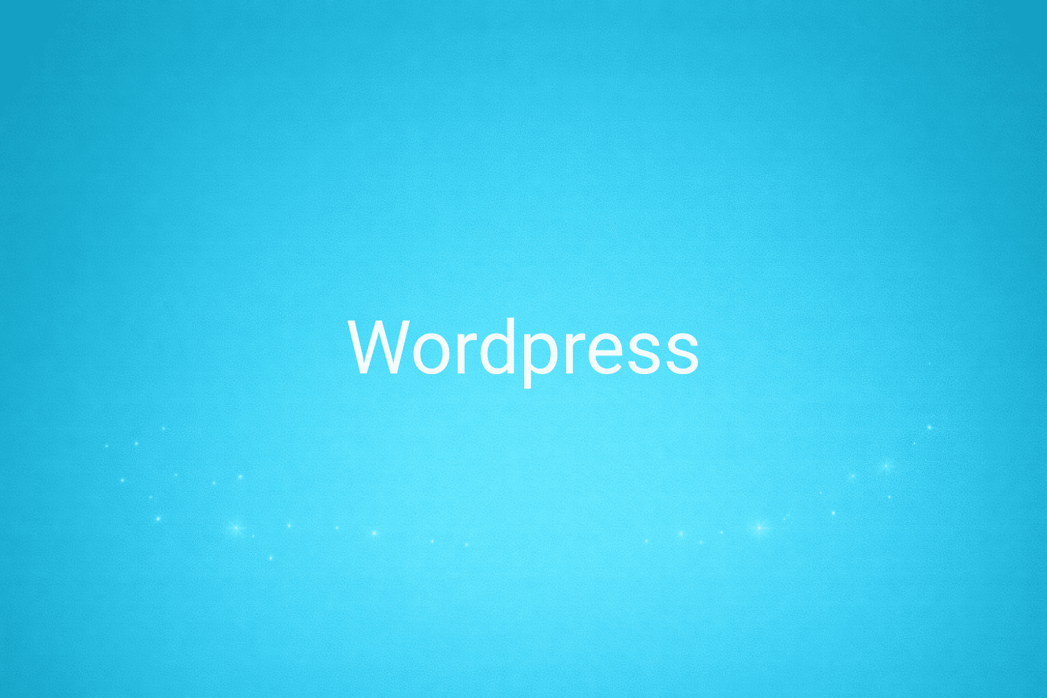 Illustration minimaliste sur fond bleu avec texte "Wordpress", définition liée à la catégorie e-commerce du glossaire marketing de M-Twice