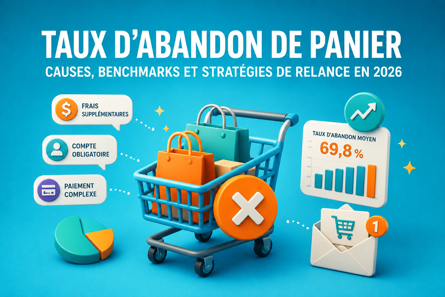 Taux d’abandon de panier : causes, benchmarks et stratégies de relance en 2026