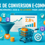 Taux de conversion e-commerce : benchmarks 2026 et 10 leviers pour l’améliorer