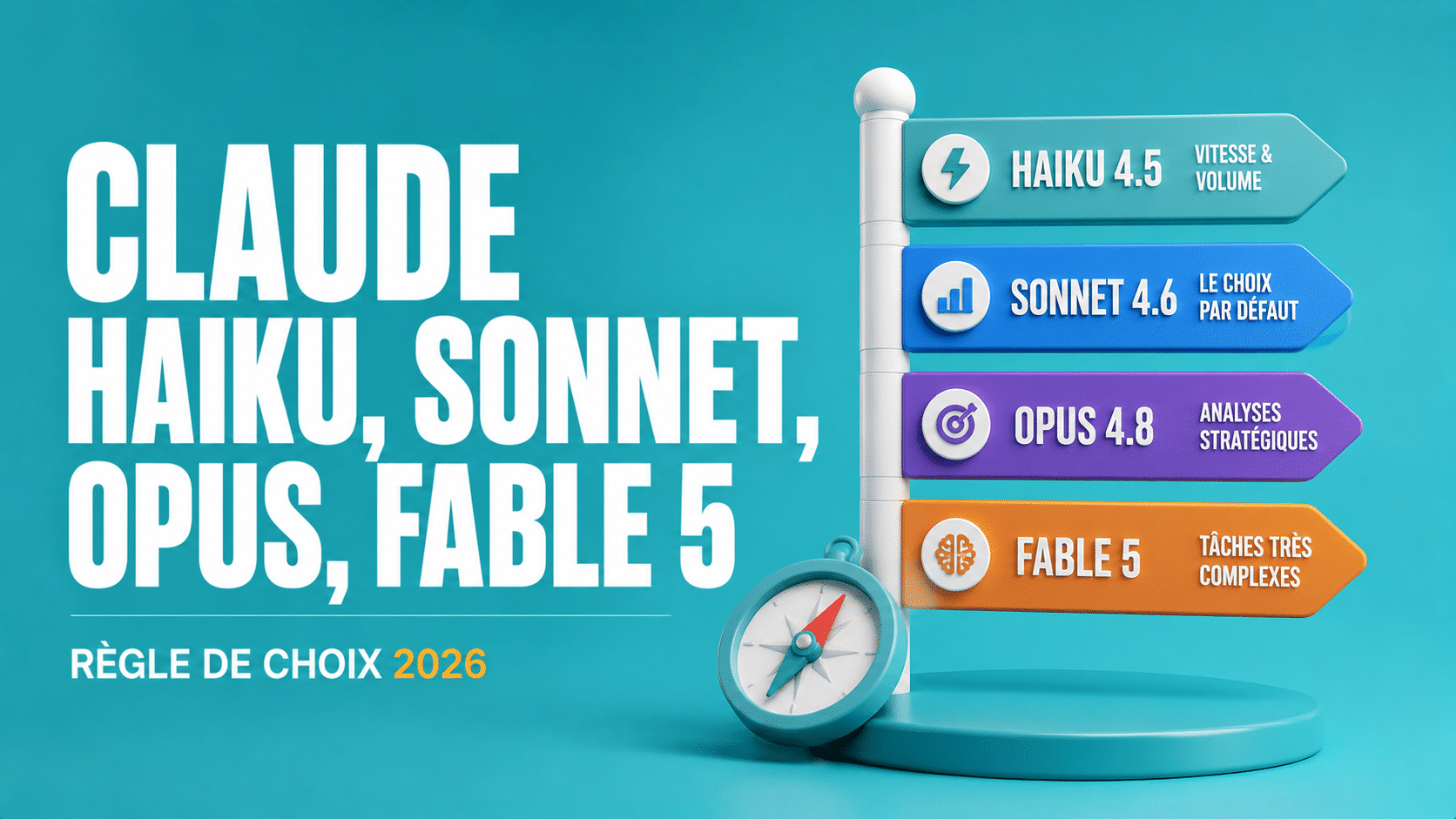 Claude Haiku, Sonnet, Opus ou Fable 5 : différences, coûts et règle de choix en 2026
