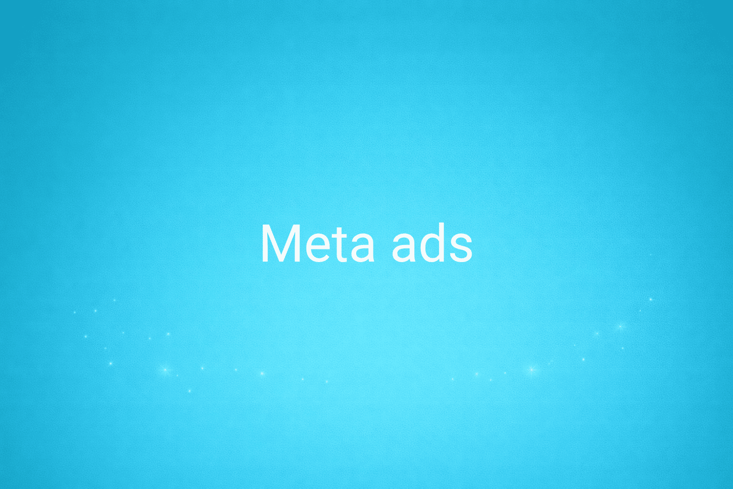 Illustration minimaliste sur fond bleu avec texte "Meta ads", définition liée à la catégorie Stratégie Marketing du glossaire marketing de M-Twice