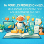 IA pour les professionnels : les 5 usages bureau qui font gagner 2 heures par jour