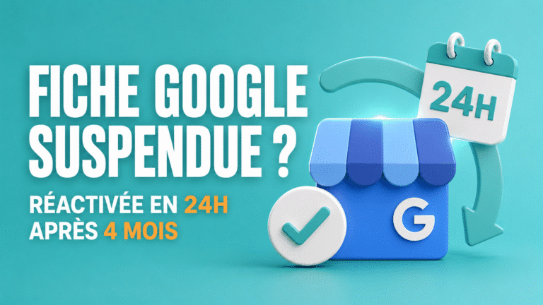 Fiche Google Business Profile suspendue