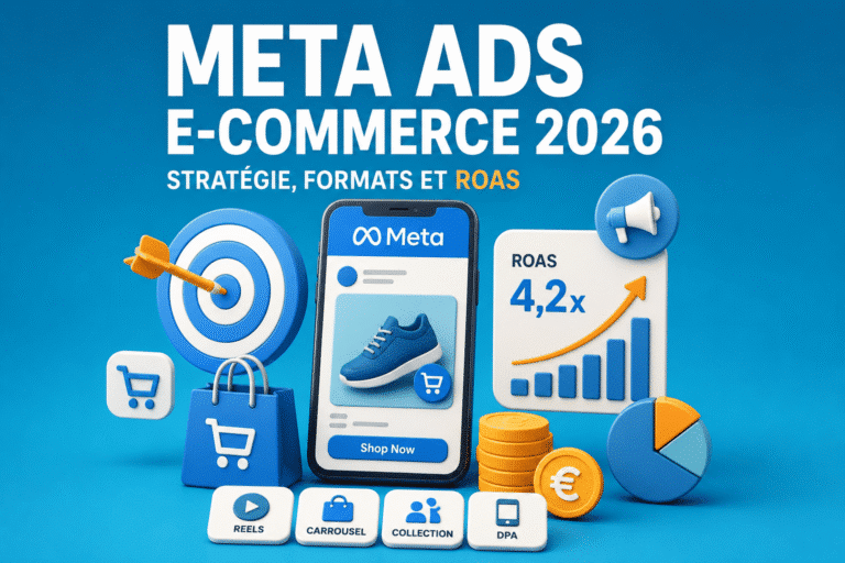 Meta Ads e-commerce 2026 : stratégie, formats et ROAS