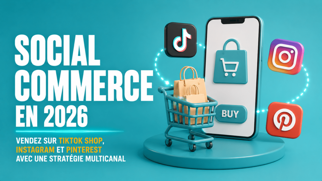 Social commerce en 2026 : vendre sur TikTok Shop, Instagram et Pinterest (guide multicanal)