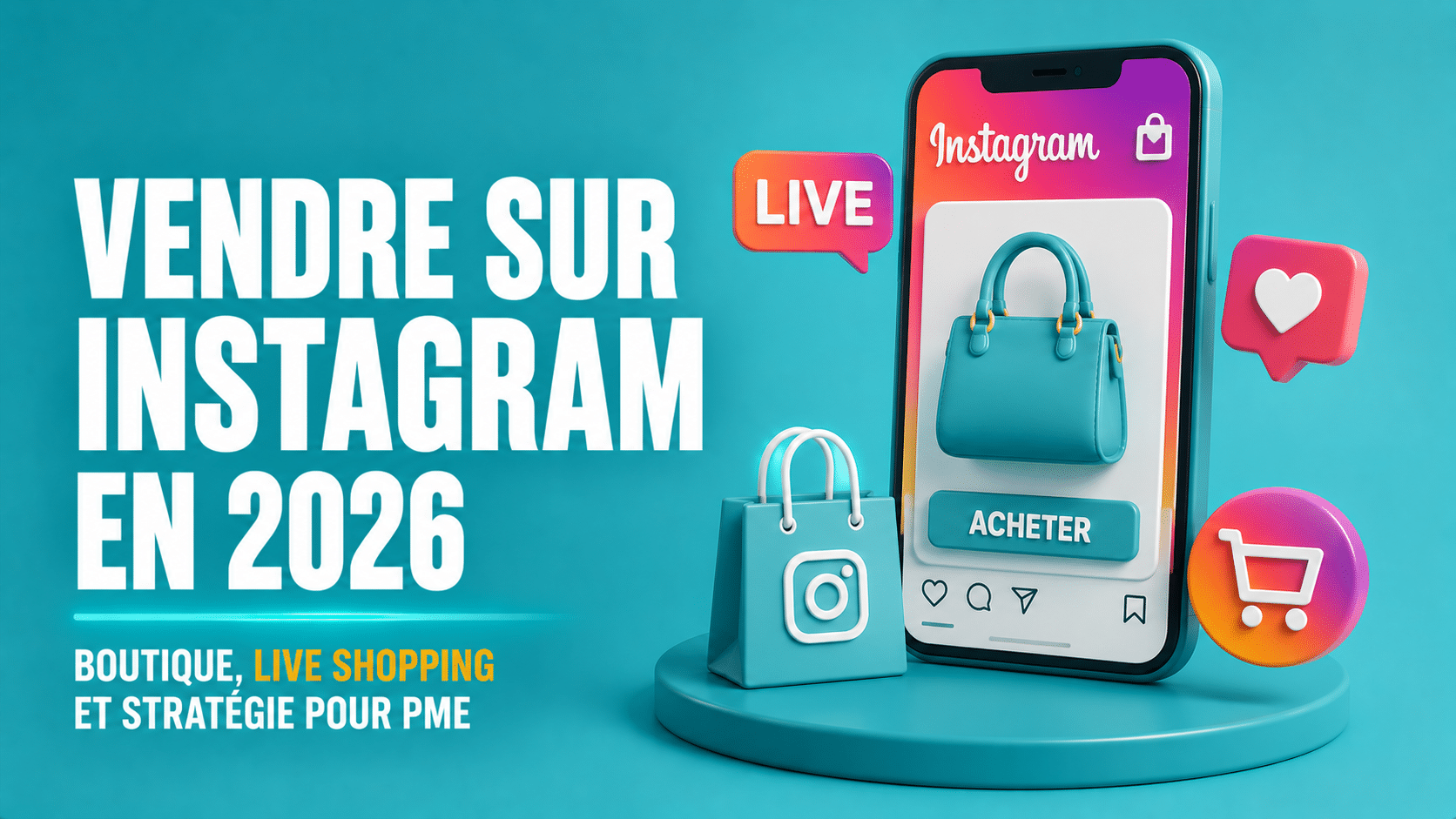 Vendre sur Instagram en 2026 : boutique, Reels shoppables et Live Shopping