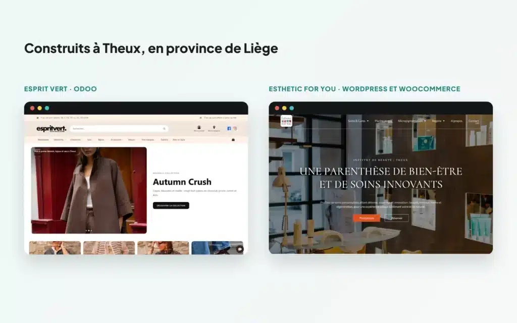 Deux sites construits par M-Twice à Theux, en province de Liège