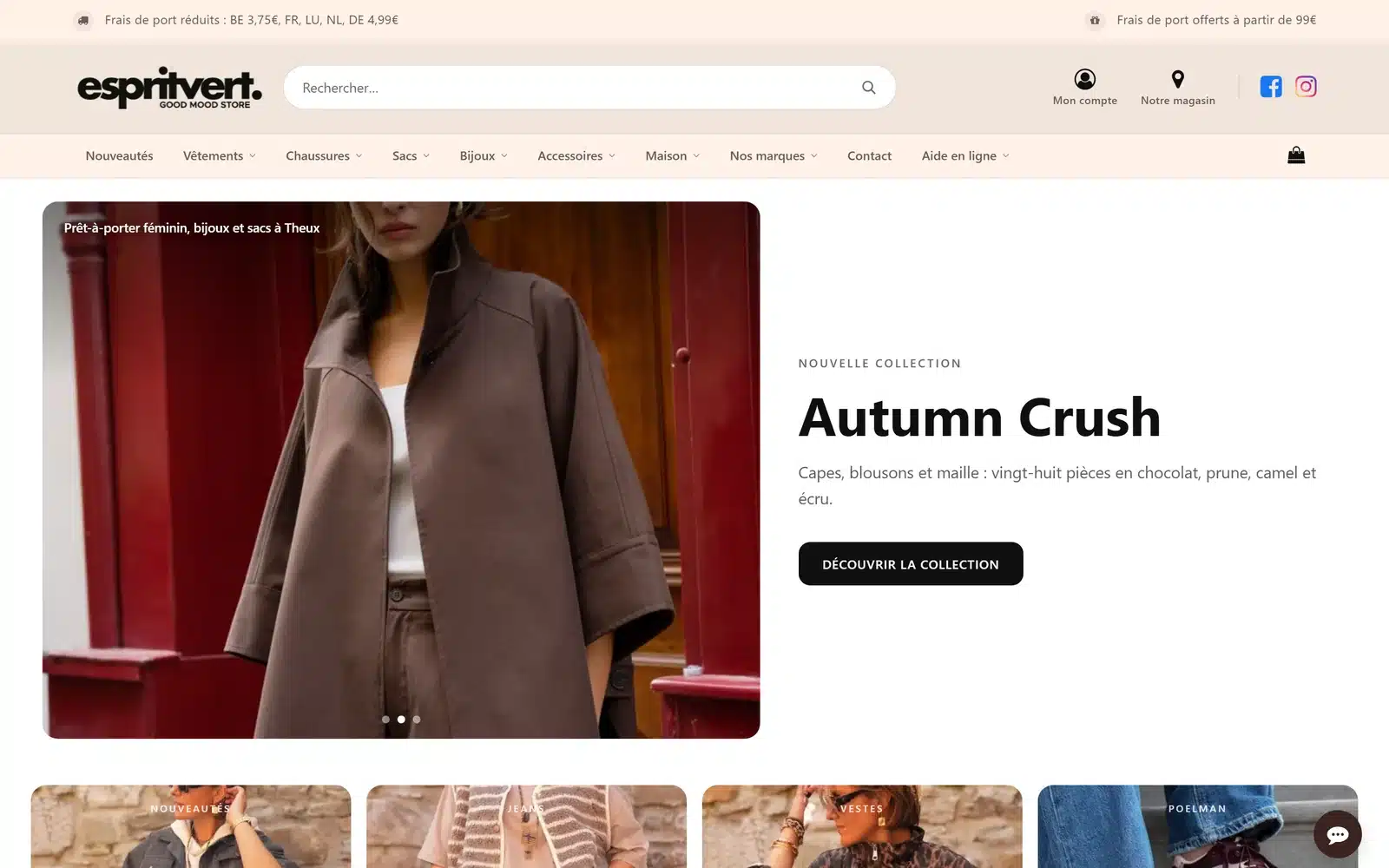 Esprit Vert, boutique Odoo créée par M-Twice, sur ordinateur